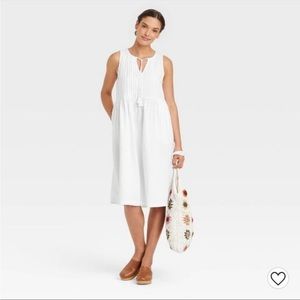 Universal Thread White/Cream Linen Dress